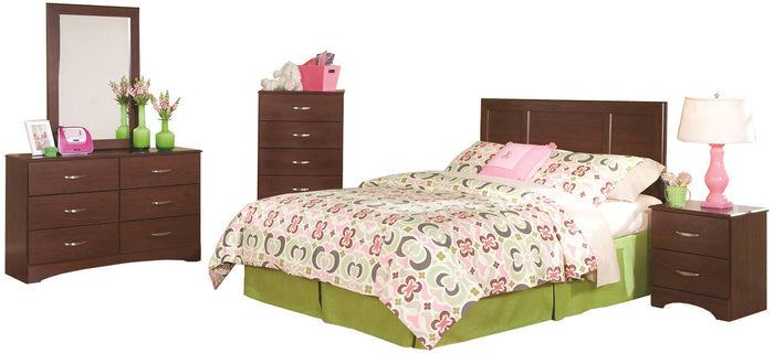 LEONE Brown Headboard Bed
