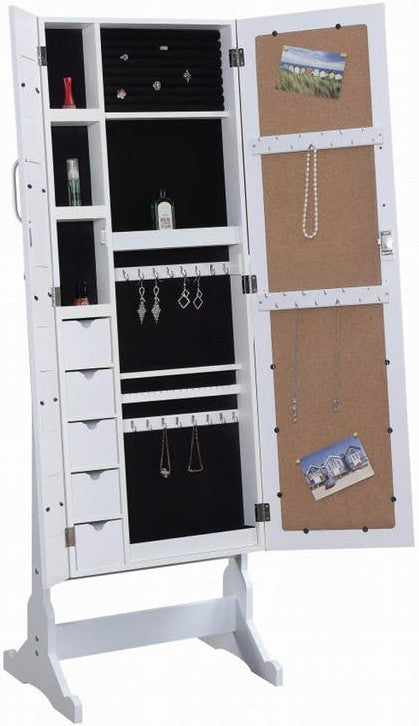LINA Floor Mirror with Jewelry Storage