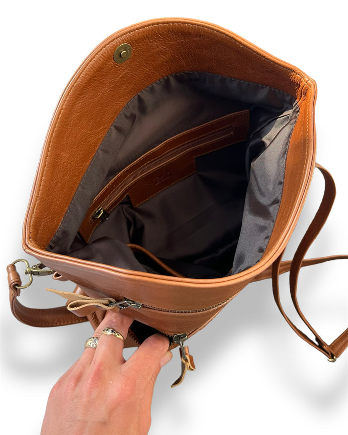 Linki fold over bag in brown