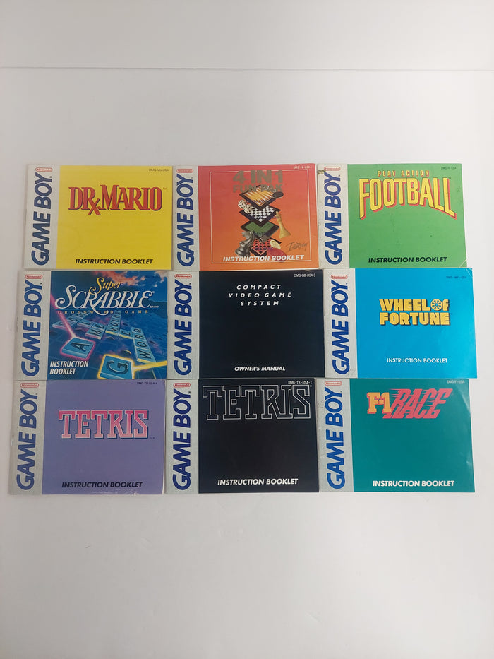 Lot of Nintendo Game Boy Manuals Instruction Booklets