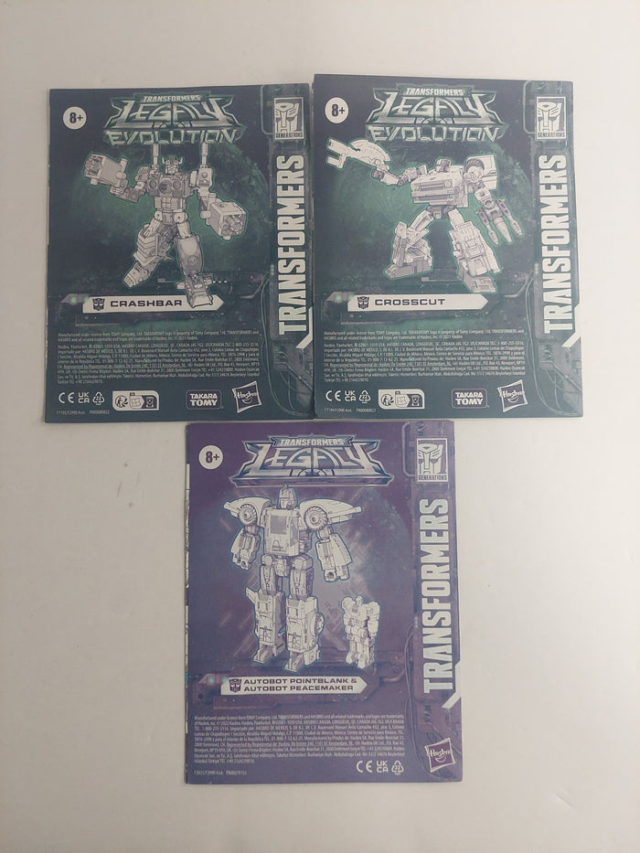 Lot of Transformers Legacy Evolution Instruction Booklets