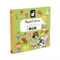Green Magnéti'stories farm magnetic book with colorful cartoon illustrations of animals and people on the cover.