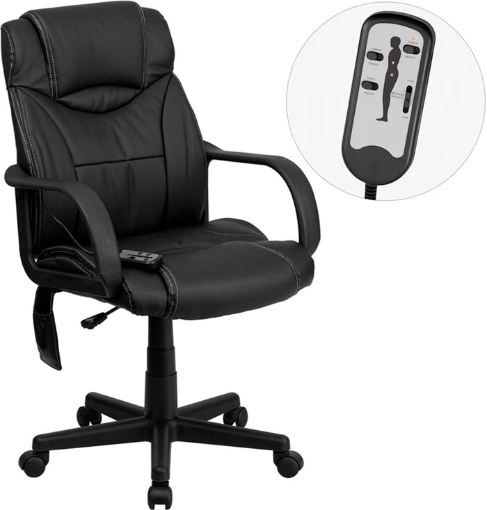 MARCEO Mid-Back Ergonomic 25" Wide Office Chair With Massage