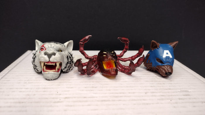 Marvel Legends BAF Heads- Lot Of 5- Gambit, Demogoblin, The Void, Titus, Capwolf