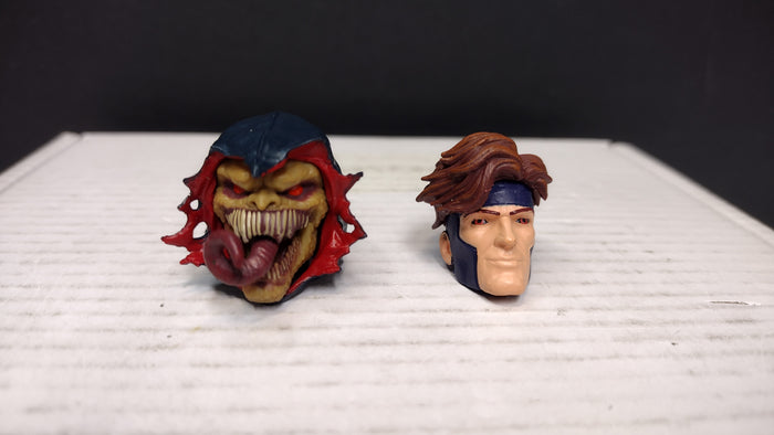 Marvel Legends BAF Heads- Lot Of 5- Gambit, Demogoblin, The Void, Titus, Capwolf