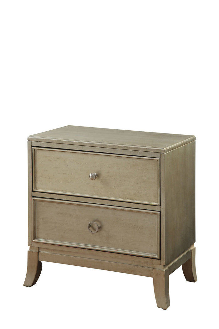 Melange Silver Gray Nightstand