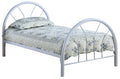MERRICK White Twin Metal Bed
