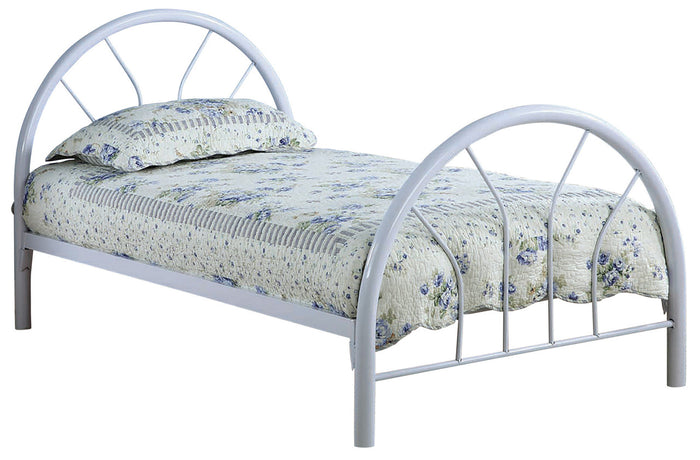 MERRICK White Twin Metal Bed