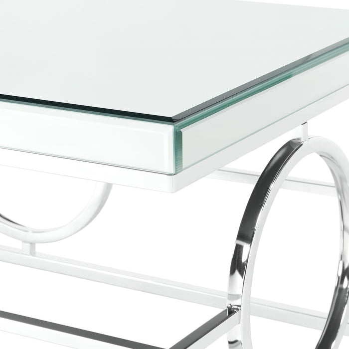 MICHELLE Mirrored 22" Wide End Table