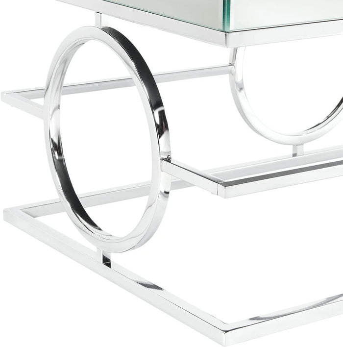 MICHELLE Mirrored 22" Wide End Table