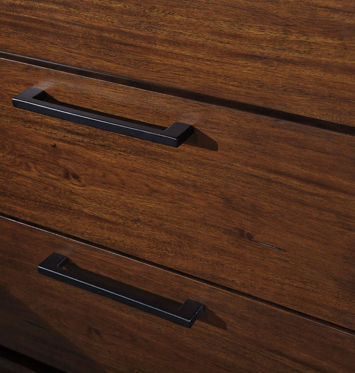 NELA Brown 65" Wide Dresser & Mirror