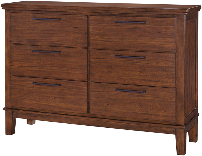 NELA Brown 65" Wide Dresser & Mirror