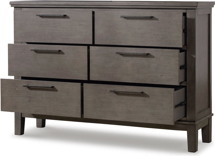 NELA Gray 65" Wide Dresser & Mirror