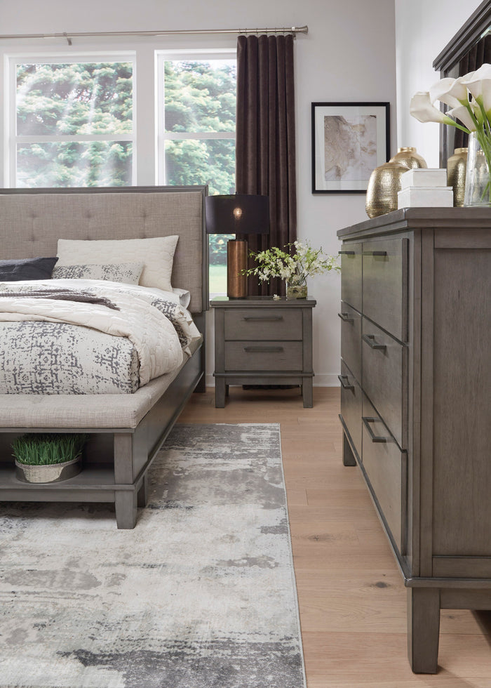 NELA Gray 65" Wide Dresser & Mirror