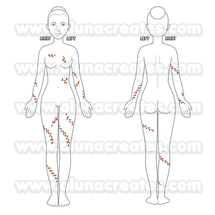 Nezuko Kamado - Demon Slayer | Temporary Tattoos | FULL SET - AlunaCreates