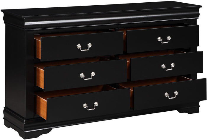 NIMES Black 57" x 71" Height Dresser & Mirror