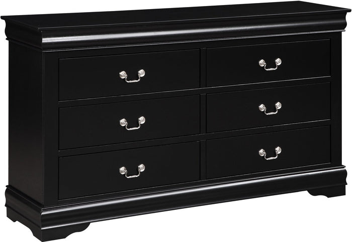 NIMES Black 57" x 71" Height Dresser & Mirror
