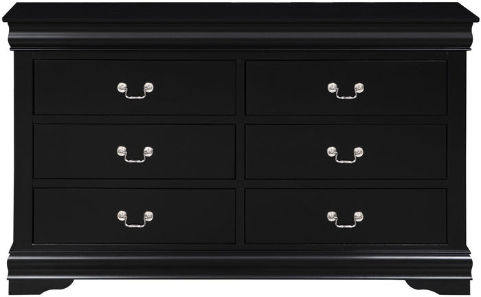 NIMES Black 57" x 71" Height Dresser & Mirror