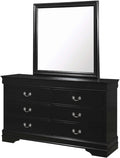 NIMES Black 57" x 71" Height Dresser & Mirror