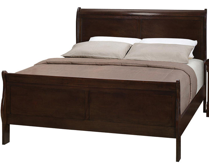 NIMES Dark Brown 47" Height Sleigh Bed
