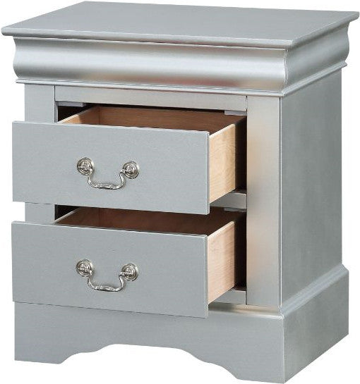 NIMES Silver 22" Wide Night Stand