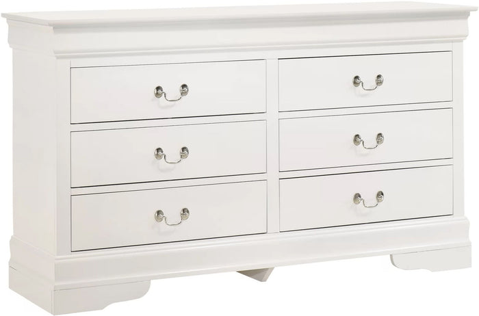 NIMES White 57" x 71" Height Dresser & Mirror
