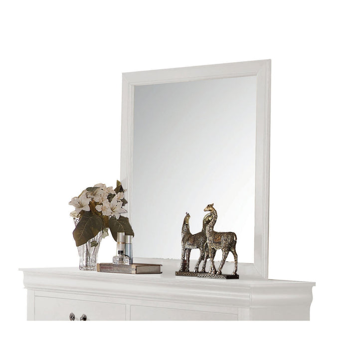 NIMES White 57" x 71" Height Dresser & Mirror