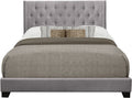 NONNA Light Gray Linen Tufted Platform Bed