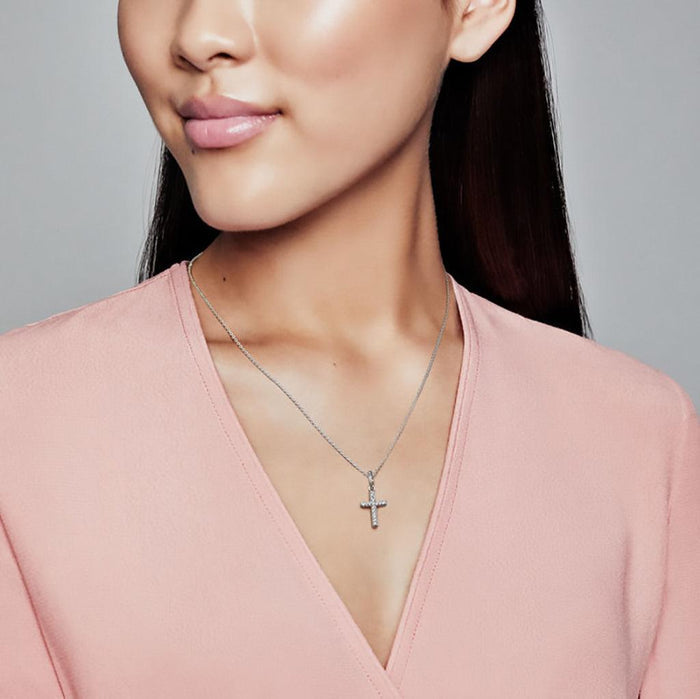 "PANDORA : Classic Cross Necklace Pendant -"