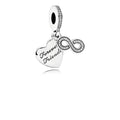 "PANDORA : Forever Friends Heart Dangle Charm -"