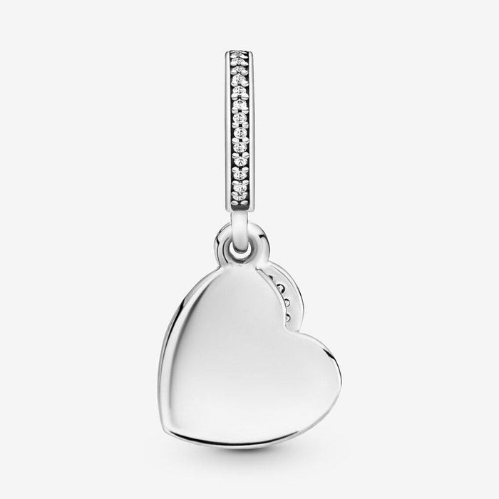 "PANDORA : Forever Friends Heart Dangle Charm -"