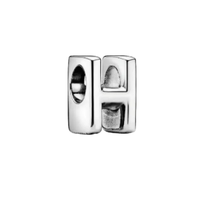 This Pandora Letter Charm - “H” brings a meaningful and personal element to your jewelry collection.