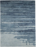 Patterned Blue 5' x 7' Rug