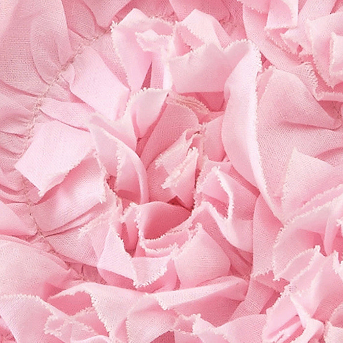 Pink Ruffle Throw Pillow