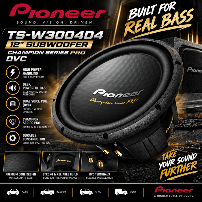 Pioneer TS-W3004D4 12 Champion Series Pro DVC