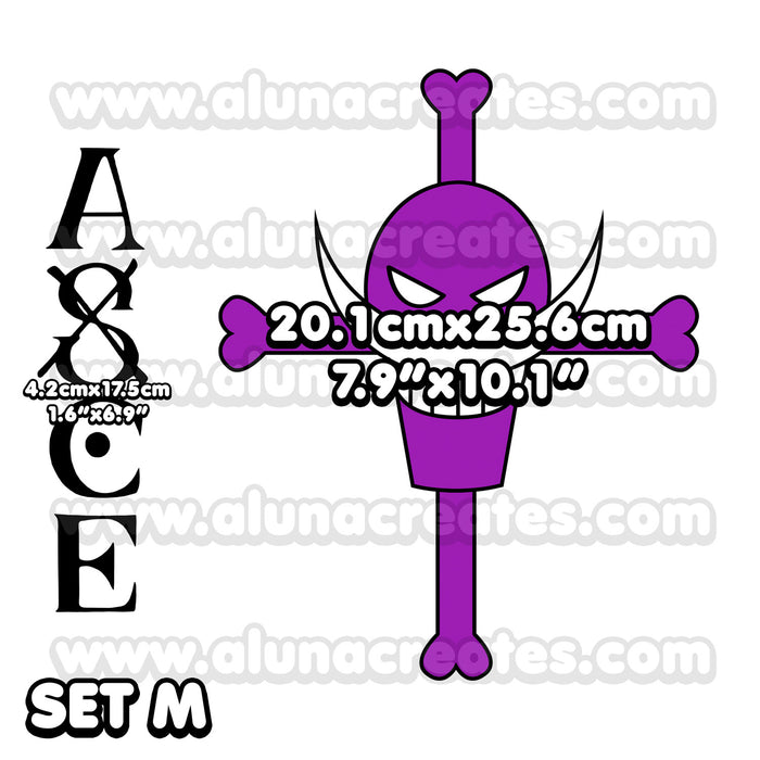 Portgas D. Ace - One Piece | Temporary Tattoos | FULL SET - AlunaCreates