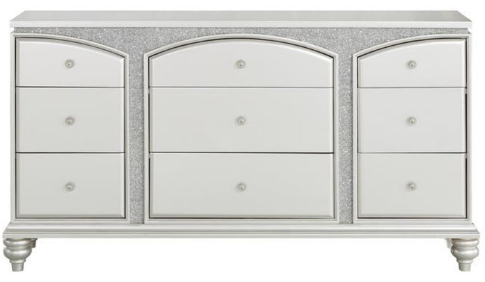 Precious Platinum Rhinestones Dresser & Mirror