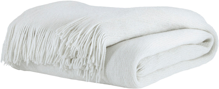 PREZTA White 50" X 60" Throw