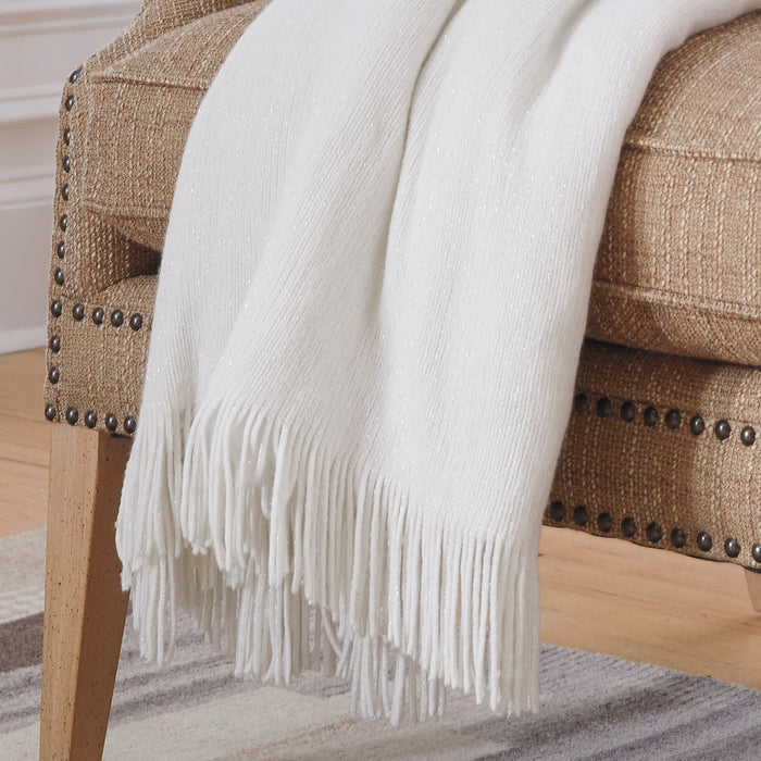 PREZTA White 50" X 60" Throw