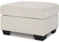 QEZNA Off-White 30" x 24" Ottoman