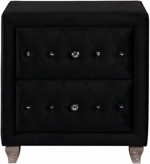 QUINTON Black 26" Wide Night Stand