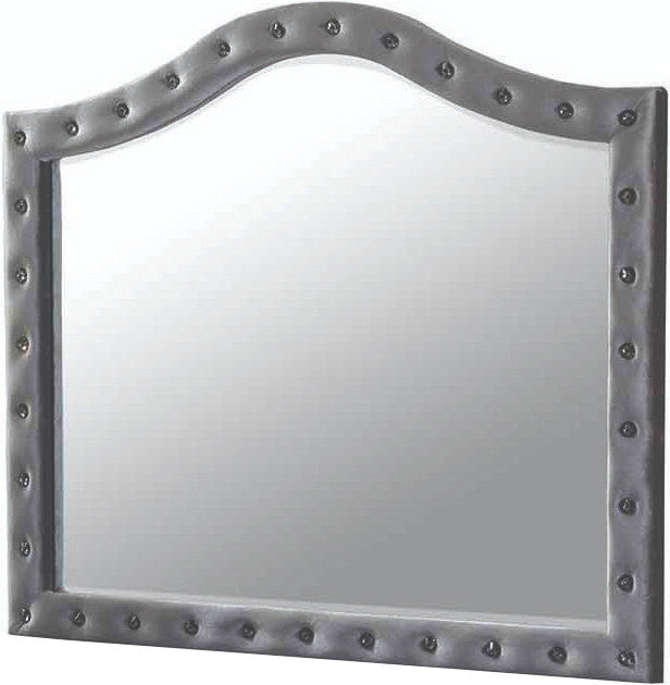 QUINTON Silver 61" Wide Dresser & Mirror with Jewelry Storage