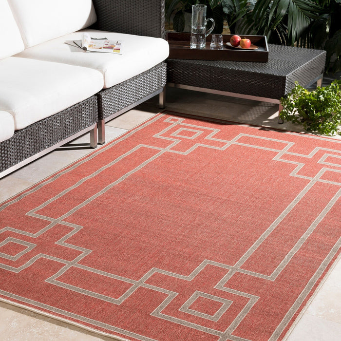 Raina Rust 5' x 7' Rug (Indoor/Outdoor)