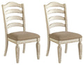 Realyn - Dining UPH Side Chair (Set of 2) - Ladderback - Chipped White