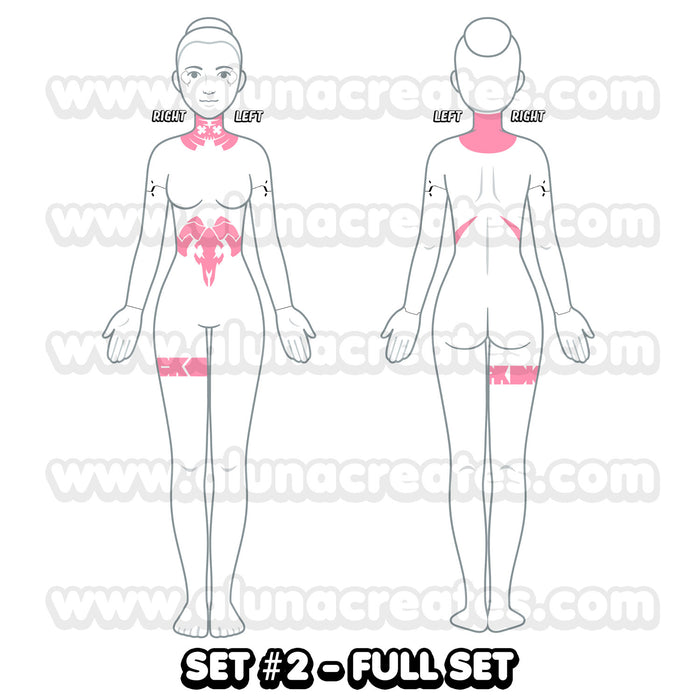 Rebecca - Cyberpunk: Edgerunners | READY TO PRINT .PDF TATTOOS | FULL SET - AlunaCreates