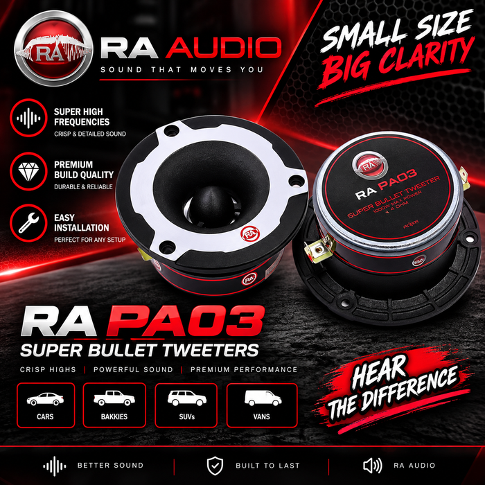 Reference Audio RA-PA3 3.8 Super Bullet Tweeters Pair