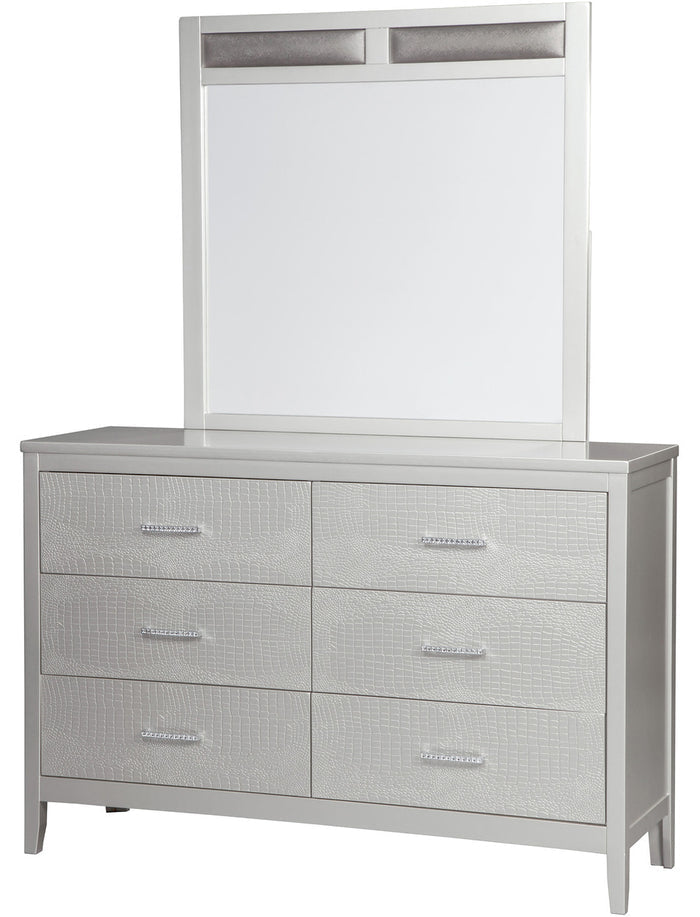 Rianni Silver Dresser & Mirror