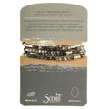 "Scout Curated Wears : Black Network Agate Stone Wrap - Stone of Inner Stability -"