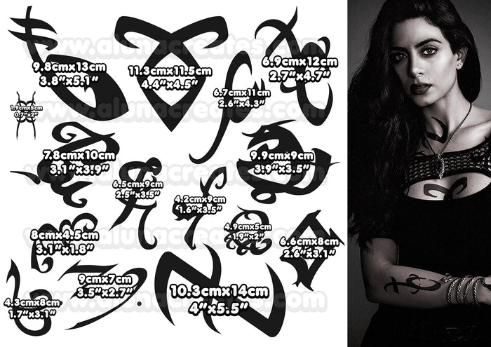 Shadowhunters | Temporary Tattoos | FULL SET - AlunaCreates