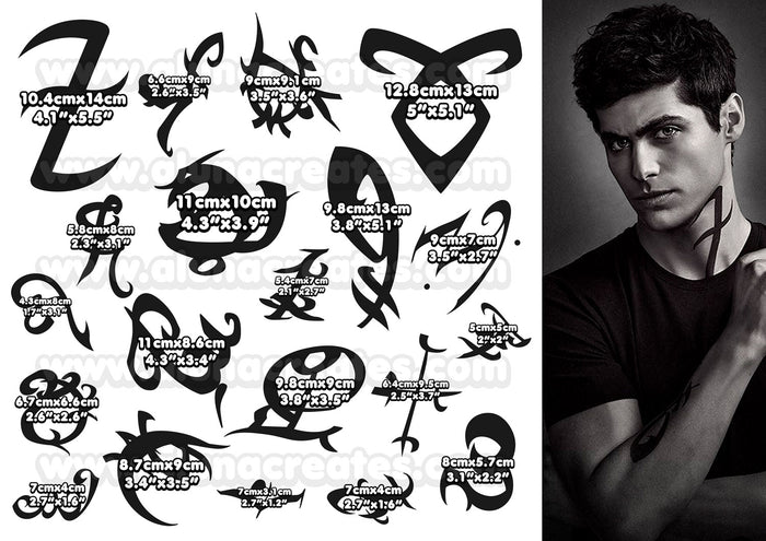 Shadowhunters | Temporary Tattoos | FULL SET - AlunaCreates